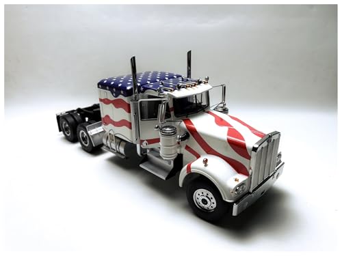 SYYANFEI Modellauto 1/18 Für Kenworth W900 Schwere LKW Traktor Legierung Metall Auto Modell Fertig Statische Sammlung Ornament Enthusiasten Spielzeugauto(White) von SYYANFEI