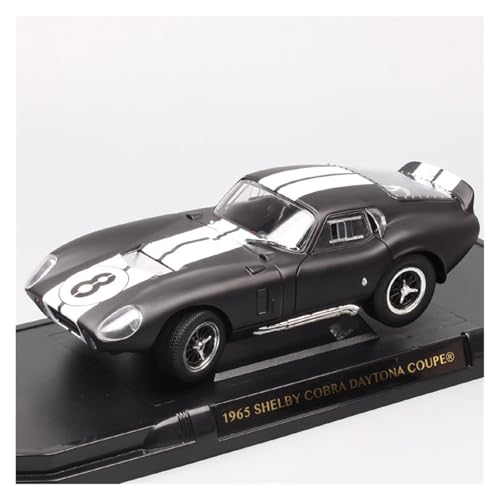 SYYANFEI Modellauto 1/18 Für Roadhawk Ford Shelby Cobra 1965 Diecast Metall Antike Klassische Modell Miniatur Auto Spielzeug Enthusiasten Spielzeugauto(Schwarz) von SYYANFEI