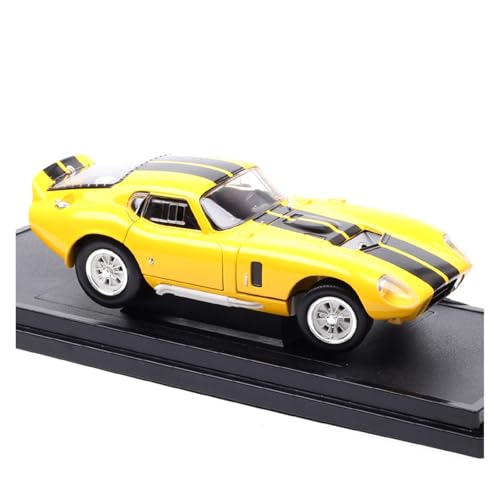 SYYANFEI Modellauto 1/18 Für Roadhawk Ford Shelby Cobra 1965 Diecast Metall Antike Klassische Modell Miniatur Auto Spielzeug Enthusiasten Spielzeugauto(Yellow) von SYYANFEI