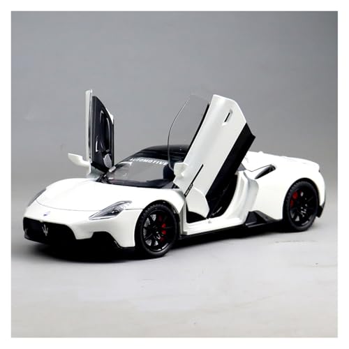 SYYANFEI Modellauto 1/24 Maserati MC20 Cabrio Druckguss Metall Rennwagen Fahrzeuge Modell Indoor Und Outdoor Spielauto Geschenk Enthusiasten Spielzeugauto(White) von SYYANFEI
