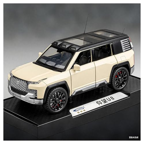 SYYANFEI Modellauto 1/32 Für BYD-Look Up U8 Legierung Modell Auto Hobby Spielzeug Statische Display Geschenk Enthusiasten Spielzeugauto(Beige) von SYYANFEI