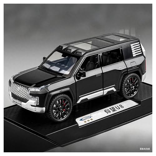 SYYANFEI Modellauto 1/32 Für BYD-Look Up U8 Legierung Modell Auto Hobby Spielzeug Statische Display Geschenk Enthusiasten Spielzeugauto(Schwarz) von SYYANFEI