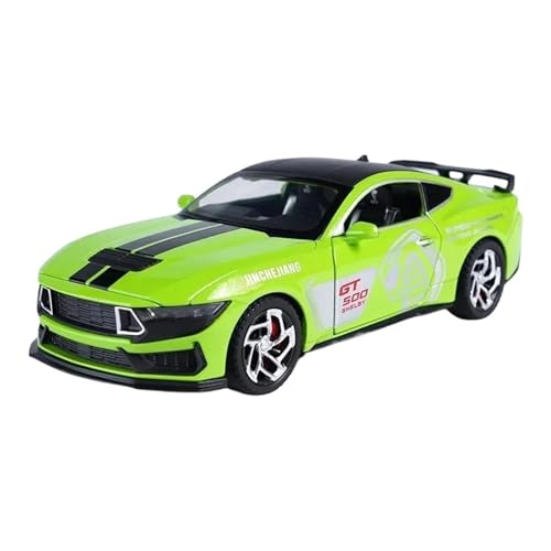 SYYANFEI Modellauto 1/32 Für Ford Shelby GT500 Echte Repliken Von Metallfahrzeugen Mit Sound Und Licht Pullback-Souvenirgeschenke Für Erwachsene Jungen Enthusiasten Spielzeugauto(Grün) von SYYANFEI
