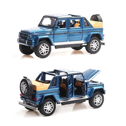 SYYANFEI Modellauto 1/32 Für Maybach G650 Mit Licht- Und Musik-Pickup-Truck-Modell Realistische Details Für Abenteuerspiele – Offroad-Spaß! Enthusiasten Spielzeugauto(Blau) von SYYANFEI