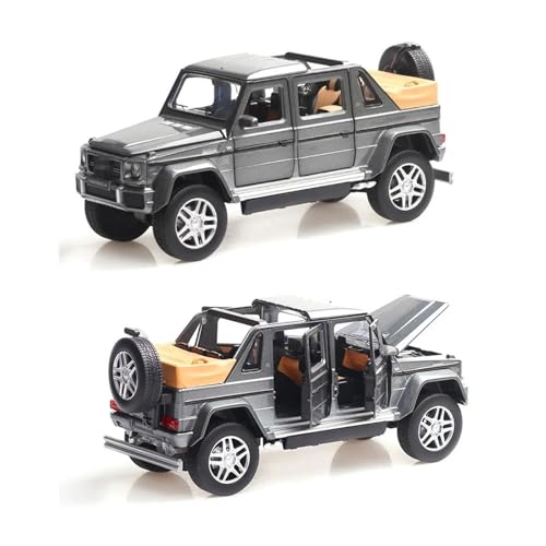SYYANFEI Modellauto 1/32 Für Maybach G650 Mit Licht- Und Musik-Pickup-Truck-Modell Realistische Details Für Abenteuerspiele – Offroad-Spaß! Enthusiasten Spielzeugauto(Gray) von SYYANFEI
