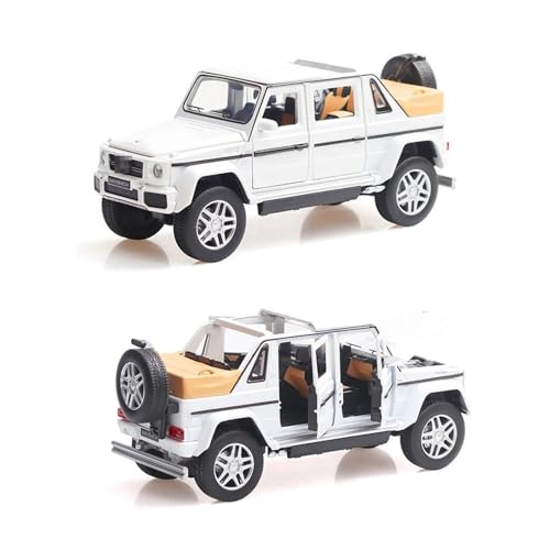 SYYANFEI Modellauto 1/32 Für Maybach G650 Mit Licht- Und Musik-Pickup-Truck-Modell Realistische Details Für Abenteuerspiele – Offroad-Spaß! Enthusiasten Spielzeugauto(White) von SYYANFEI