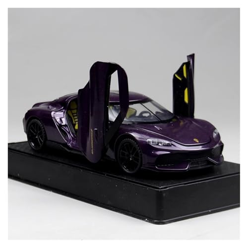 SYYANFEI Modellauto 1 24 Für Koenigsegg Legierung Modellauto Spielzeug Sammlung Desktop Display Geschenk Enthusiasten Spielzeugauto(Purple) von SYYANFEI