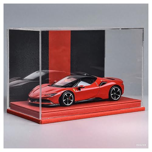 SYYANFEI Modellauto 1: 24 Für Miniatur Modell SF90 Legierung Supercar Spielzeug Junge Erwachsene Sammlung Display Enthusiasten Spielzeugauto(Red-A) von SYYANFEI