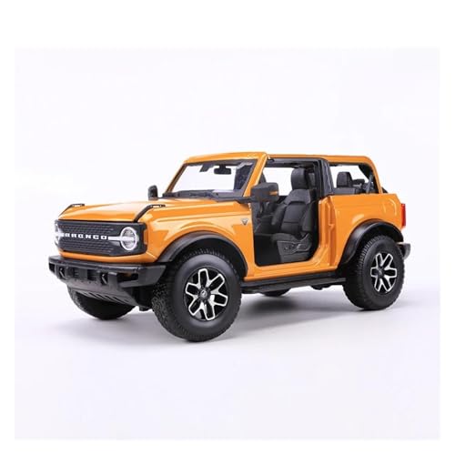 SYYANFEI Modellauto 1:18 Für Ford 2021 Bronco Wildtrak Legierung Autos Spielzeug Auto Modell Mit Basis Hobby Spielzeug Enthusiasten Sammler Geschenke Enthusiasten Spielzeugauto(Yellow) von SYYANFEI