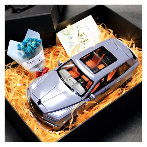 SYYANFEI Modellauto 1:20 Für Rolls-Royce Cullinan Mit Präsentation Box Druckguss Auto Sammlung Ornamente Geschenk Enthusiasten Spielzeugauto(Gray) von SYYANFEI