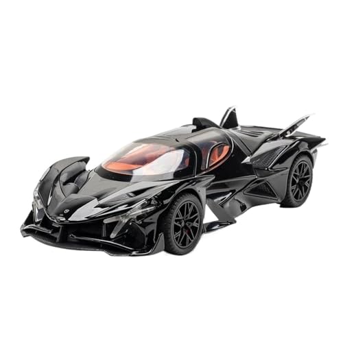 SYYANFEI Modellauto 1:24 Für Apollo IE Legierung Rennwagen SpielzeugHypercar Modell Mit Sound Licht Pull Back Fahrzeuge Geschenke Enthusiasten Spielzeugauto(Black 1) von SYYANFEI
