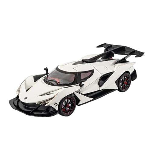 SYYANFEI Modellauto 1:24 Für Apollo IE Legierung Rennwagen SpielzeugHypercar Modell Mit Sound Licht Pull Back Fahrzeuge Geschenke Enthusiasten Spielzeugauto(White) von SYYANFEI