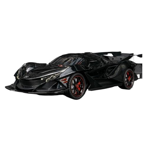 SYYANFEI Modellauto 1:24 Für Apollo IE Simulation Sound Und Licht Pull Back Legierung Supersportwagen Modell Hobby Spiel Enthusiasten Spielzeugauto(Schwarz) von SYYANFEI