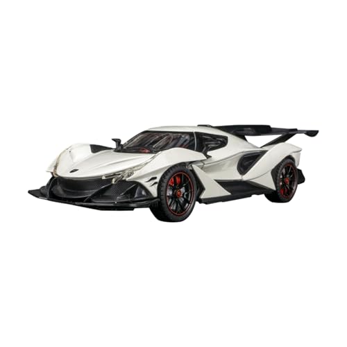 SYYANFEI Modellauto 1:24 Für Apollo IE Simulation Sound Und Licht Pull Back Legierung Supersportwagen Modell Hobby Spiel Enthusiasten Spielzeugauto(White) von SYYANFEI