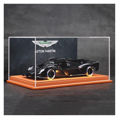 SYYANFEI Modellauto 1:24 Für Aston Martin Valkyrie Supercar Modell Spielzeug Fans Sammlung Display Junge Geschenke Enthusiasten Spielzeugauto(Schwarz) von SYYANFEI