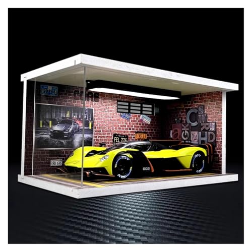 SYYANFEI Modellauto 1:24 Für Aston Valkyrie Druckgussfahrzeug Spielzeugauto Mit Displaybox Fans Sammlung Display Junge Geschenk Enthusiasten Spielzeugauto(Yellow) von SYYANFEI