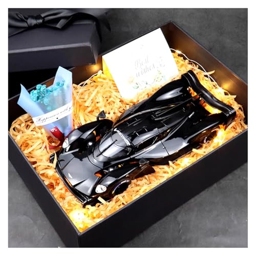 SYYANFEI Modellauto 1:24 Für Aston Valkyrie Mit Display Box Legierung Auto Modell Spielzeug Fans Sammlung Display Geschenk Enthusiasten Spielzeugauto(Schwarz) von SYYANFEI