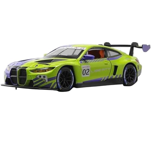 SYYANFEI Modellauto 1:24 Für BMW M4 GT3 Legierung Sportwagen Modell Druckguss Metall Rennwagen Simulation Sound Und Sammlung Spielzeug Enthusiasten Spielzeugauto(Grün) von SYYANFEI