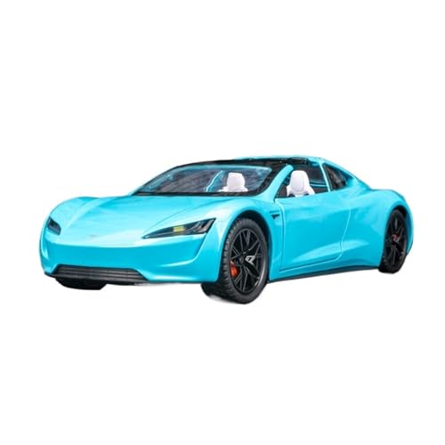 SYYANFEI Modellauto 1:24 Für Blau Lila Simulation Sound Und Licht Pull Back Legierung Supersportwagen Modell Hobby Spiel Enthusiasten Spielzeugauto(Blau) von SYYANFEI