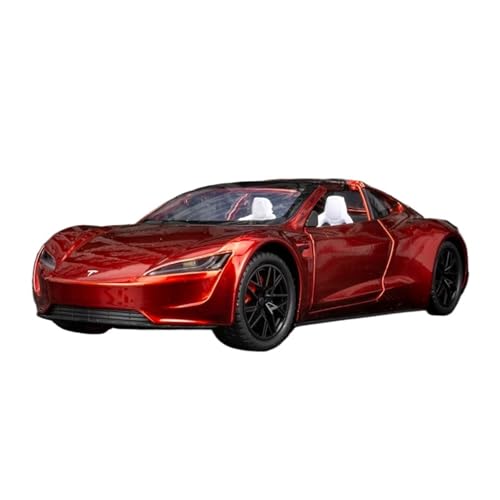 SYYANFEI Modellauto 1:24 Für Blau Lila Simulation Sound Und Licht Pull Back Legierung Supersportwagen Modell Hobby Spiel Enthusiasten Spielzeugauto(Rot) von SYYANFEI