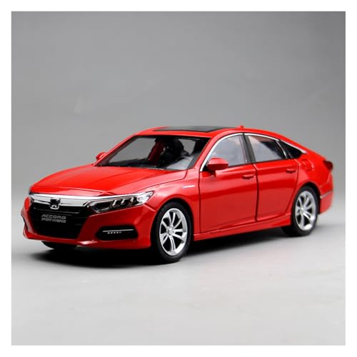 SYYANFEI Modellauto 1:24 Für Die Zehnte Generation Der Honda Limousine Legierungsmetall-Druckguss-Modellauto Für Jungen Und Jugendliche Erwachsene Enthusiasten Spielzeugauto(Rot) von SYYANFEI