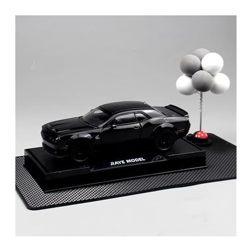 SYYANFEI Modellauto 1:24 Für Dodge Challenger Hellcat Druckguss Metall Spielzeugauto Sammler-Gedenkdisplay Enthusiasten Spielzeugauto(Rot) von SYYANFEI