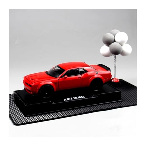 SYYANFEI Modellauto 1:24 Für Dodge Challenger Hellcat Druckguss Metall Spielzeugauto Sammler-Gedenkdisplay Enthusiasten Spielzeugauto(Schwarz) von SYYANFEI