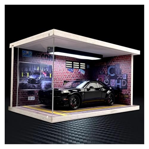 SYYANFEI Modellauto 1:24 Für Dodge Challenger Hellcat Mit Display Box Diecast Auto Modelle Sammlung Dekoration Geschenk Enthusiasten Spielzeugauto(Schwarz) von SYYANFEI