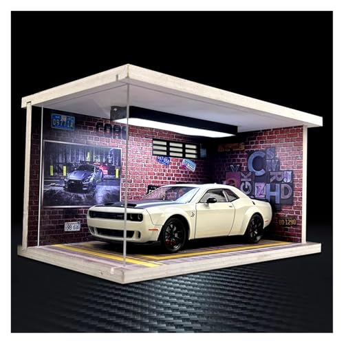 SYYANFEI Modellauto 1:24 Für Dodge Challenger Hellcat Mit Display Box Diecast Auto Modelle Sammlung Dekoration Geschenk Enthusiasten Spielzeugauto(White) von SYYANFEI