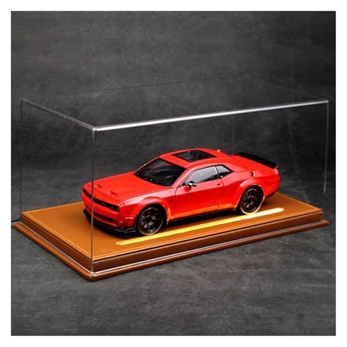 SYYANFEI Modellauto 1:24 Für Dodge Challenger Hellcat Mit Display Box Legierung Diecast Spielzeug Auto Sammlung Dekoration Geschenk Enthusiasten Spielzeugauto(Rot) von SYYANFEI