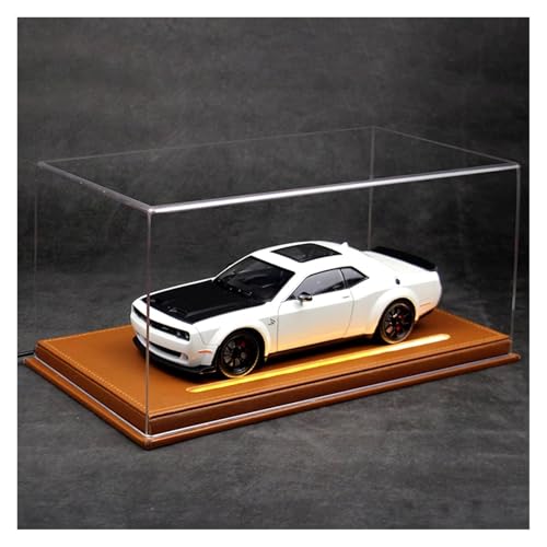 SYYANFEI Modellauto 1:24 Für Dodge Challenger Hellcat Mit Display Box Legierung Diecast Spielzeug Auto Sammlung Dekoration Geschenk Enthusiasten Spielzeugauto(White) von SYYANFEI