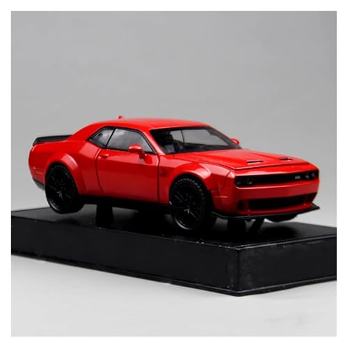 SYYANFEI Modellauto 1:24 Für Dodge Hellcat SRT Legierung Klassische Fahrzeug Muscle Car Sammler Spielzeug Geschenk Enthusiasten Spielzeugauto(Rot) von SYYANFEI