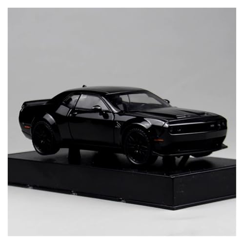 SYYANFEI Modellauto 1:24 Für Dodge Hellcat SRT Legierung Klassische Fahrzeug Muscle Car Sammler Spielzeug Geschenk Enthusiasten Spielzeugauto(Schwarz) von SYYANFEI