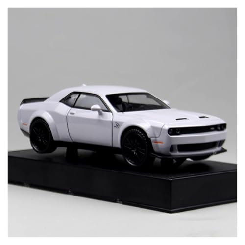 SYYANFEI Modellauto 1:24 Für Dodge Hellcat SRT Legierung Klassische Fahrzeug Muscle Car Sammler Spielzeug Geschenk Enthusiasten Spielzeugauto(White) von SYYANFEI