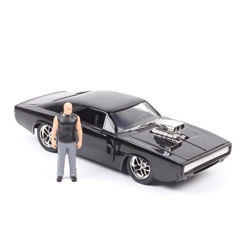 SYYANFEI Modellauto 1:24 Für Dodge War Horse R/T1970 Retro-Oldtimer Mit Figuren Metalldruckguss Auto Modellauto Spielzeug Enthusiasten Spielzeugauto von SYYANFEI