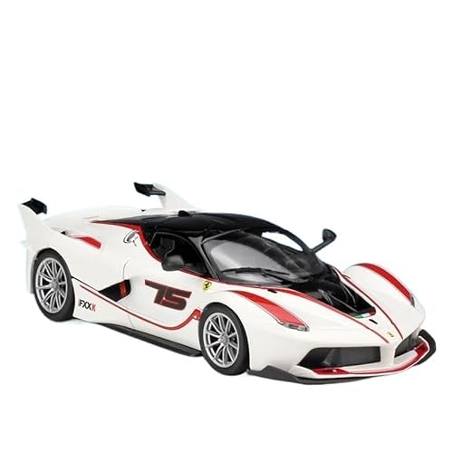 SYYANFEI Modellauto 1:24 Für Ferrari FXX K Legierung Sportwagen Modell Druckguss Metall Rennwagen Fahrzeug Modell Simulation Sammlung Spielzeug Erwachsene Enthusiasten Spielzeugauto(White) von SYYANFEI
