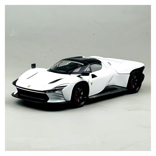 SYYANFEI Modellauto 1:24 Für Ferrari SP3 Druckgussautos Metallfahrzeuge Geschenk Für Enthusiasten Lieblingsspielzeug Enthusiasten Spielzeugauto(White) von SYYANFEI