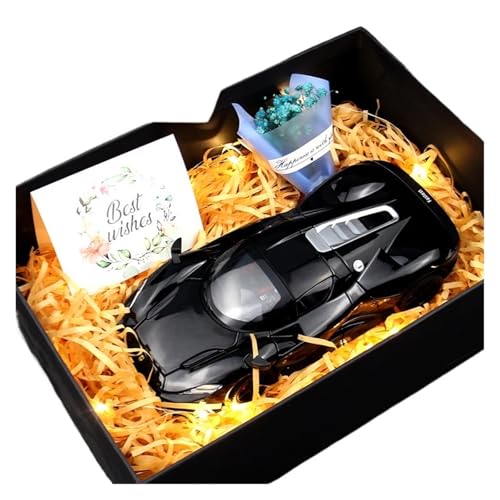 SYYANFEI Modellauto 1:24 Für Ferrari SP3 Mit Geschenk Box Legierung Modell Auto Sammler Fahrzeug Ornamente Gedenk Enthusiasten Spielzeugauto(Schwarz) von SYYANFEI