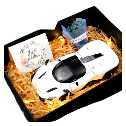 SYYANFEI Modellauto 1:24 Für Ferrari SP3 Mit Geschenk Box Legierung Modell Auto Sammler Fahrzeug Ornamente Gedenk Enthusiasten Spielzeugauto(White) von SYYANFEI
