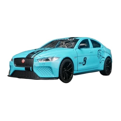 SYYANFEI Modellauto 1:24 Für Jaguar XE SV PROJECT8 Simulation Sound Und Licht Pullback Legierung Rennwagen Modell Hobby Spiel Enthusiasten Spielzeugauto(Blau) von SYYANFEI