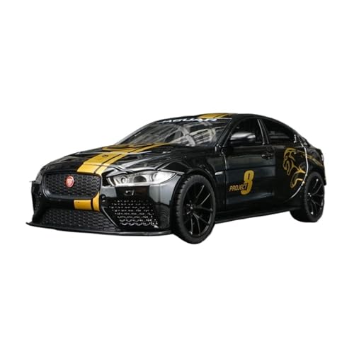 SYYANFEI Modellauto 1:24 Für Jaguar XE SV PROJECT8 Simulation Sound Und Licht Pullback Legierung Rennwagen Modell Hobby Spiel Enthusiasten Spielzeugauto(Schwarz) von SYYANFEI
