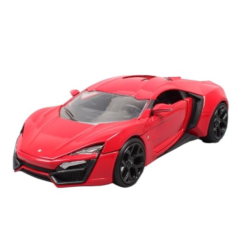 SYYANFEI Modellauto 1:24 Für Laiken Simulation Rennwagen Sportwagenmodell Panther Edition Metalldruckguss Automodell Spielzeug Enthusiasten Spielzeugauto(Rot) von SYYANFEI
