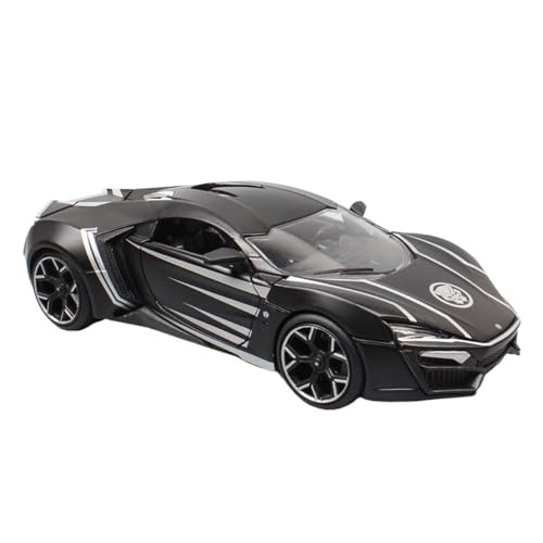 SYYANFEI Modellauto 1:24 Für Laiken Simulation Rennwagen Sportwagenmodell Panther Edition Metalldruckguss Automodell Spielzeug Enthusiasten Spielzeugauto(Schwarz) von SYYANFEI
