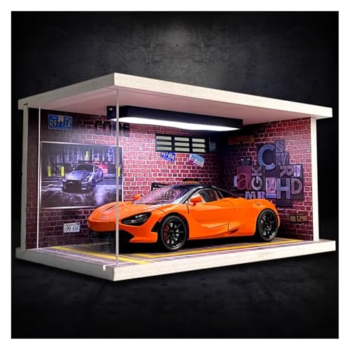 SYYANFEI Modellauto 1:24 Für McLaren 720S Legierung Statische Modell Auto Mit Display Box Sammler Desktop Kunst Display Enthusiasten Spielzeugauto(Orange) von SYYANFEI
