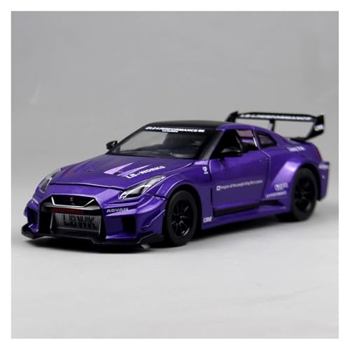 SYYANFEI Modellauto 1:24 Für Nissan Druckguss Metall Auto Racing Sport Modell Sammler Spielzeug Geschenk Enthusiasten Spielzeugauto(Purple) von SYYANFEI