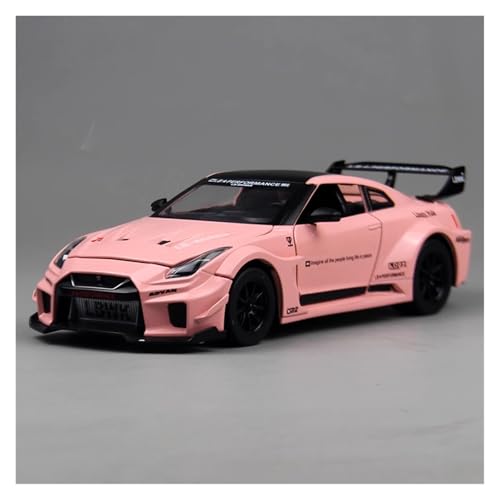 SYYANFEI Modellauto 1:24 Für Nissan Druckguss Metall Auto Racing Sport Modell Sammler Spielzeug Geschenk Enthusiasten Spielzeugauto(Rosa) von SYYANFEI