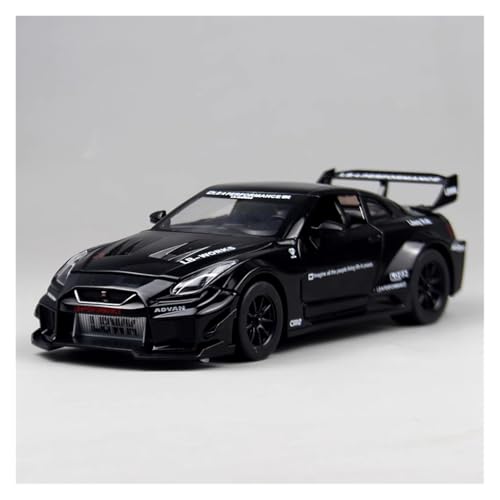SYYANFEI Modellauto 1:24 Für Nissan Druckguss Metall Auto Racing Sport Modell Sammler Spielzeug Geschenk Enthusiasten Spielzeugauto(Schwarz) von SYYANFEI