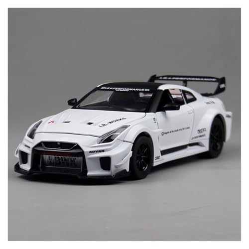 SYYANFEI Modellauto 1:24 Für Nissan Druckguss Metall Auto Racing Sport Modell Sammler Spielzeug Geschenk Enthusiasten Spielzeugauto(White) von SYYANFEI