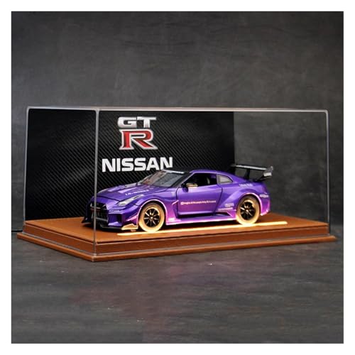 SYYANFEI Modellauto 1:24 Für Nissan Mit Display Box Legierung Sport Auto Druckguss Auto Sammlung Display Geschenk Enthusiasten Spielzeugauto(Purple-A) von SYYANFEI