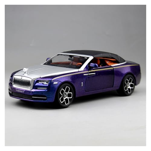 SYYANFEI Modellauto 1:24 Für Rolls Royce Dawn Luxus Legierung Miniatur Modell Auto Enthusiasten Traum Geschenk Enthusiasten Spielzeugauto(Purple) von SYYANFEI